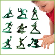 Baseball Player Pitcher Figurine 9X Printed 2 Inches Desk Figurine Green Pitcher Tabletop Ornament F