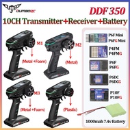 DUMBORC DDF-350 10CH 2.4G Digital Transmitter Remote Controller HD Screen 4/6/10 Channel Gyro Receiv