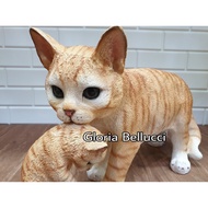 patung pajangan miniatur kucing jumbo gigit anak persia anggora Diskon