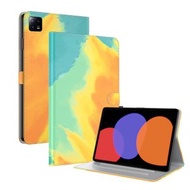 全城熱賣 - 適用於小米 Pad 6 / Pad 6 Pro 水彩圖案平板皮套（秋恭弘=叶 恭弘色）