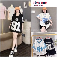 Wide-sleeved Elastic Set With Super Beautiful 2-Color Stripes, Korean Fashion Number 91 Heart-Neck S