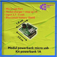 Modul powerbank kit powerbank 1ampere micro usb charger battery 18650