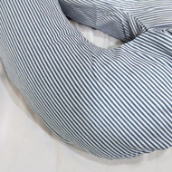 微粒型孕婦枕-經典藍條紋  |  長抱枕.舒壓.助眠.乾爽
