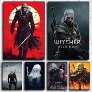 C1FF 2026 The W-Witcher 3 Wild Hunt Game Poster HD art canvas painting home living room bar decorati