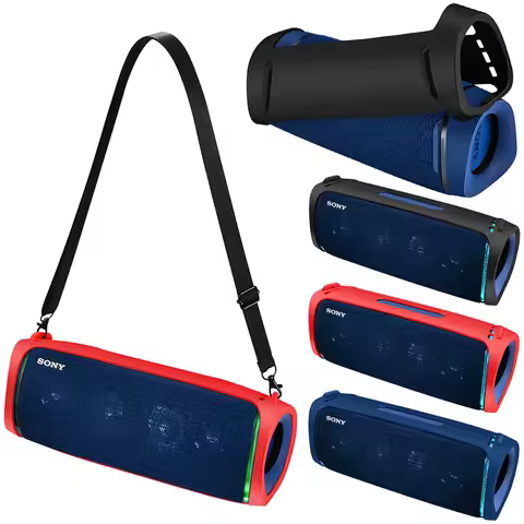 2022 Newest Outdoor Travel Silicone Case Cover With Strap Carabiner for Sony SRS-XB43 Portable Wirel