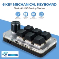 VODOOL 6 Key Mechanical Keyboard Bluetooth USB Gaming Shortcut