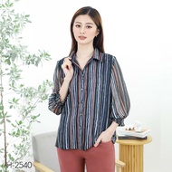 MIKIKO Shirt MI-H2540 ชีฟองปริ้นท์ แขนยาว IGPU24-8