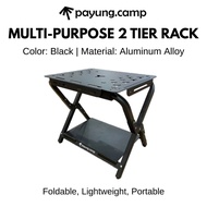 PAYUNG.CAMP Lightweight Multi-Purpose 2 Tier Rack