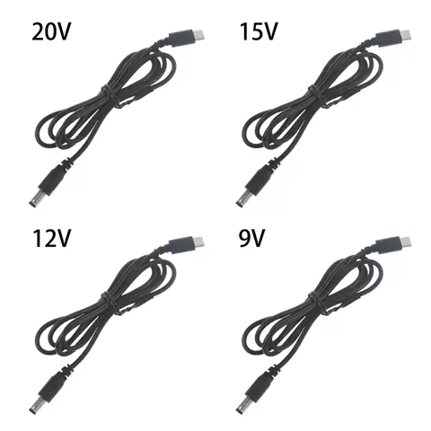 98cm Length USB C/Type-C PD to 12V 5.5x2.1mm Power Cable Converter Cord for LED Light Laptop Type-C 