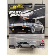 Xe mô hình đồ chơi bánh cao su Hotwheels 1:64 PREMIUM - FAST & FURIOUS - Toyota AE86 Sprinter Trueno