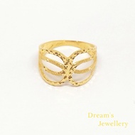Cincin Wave Infinity Emas 916 / Infinity Wave Ring 916 Gold Dreams Jewellery