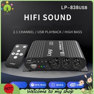 【lesley】LEPY 838 USB Bluetooth Subwoofer Amplifier HIFI 2.1 12V Car Home Amplifier U Disk Lossless S