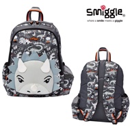 Smiggle Backpack Junior Character Dino Gray Original
