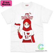 BAJU KAOS ANAK 17 AGUSTUS KEMERDEKAAN INDONESIA KE 77 BAHAN PREMIUM