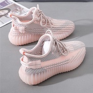 AT/ Internet Celebrity Breathable Sneaker Women2024Spring and Autumn New Coconut Shoes Flying Woven Jelly Soft Bottom Ca