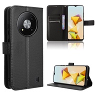 Fashion Diamond Flip Cover ZTE Blade A73 5G Wallet Case Lanyard Card Holder PU Leather Casing