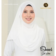 Shawl Chiffon Eksklusif Off White by Habibi Boutique