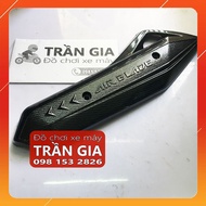 [FreeshipMAX] Ốp pô xe AB 2013-2014-2015 pát chụp che bô xe airblade air blade đen crom cacbon
