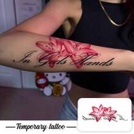 1pc Valentine's Day Limited Edition Y2K Style Red Lily Flower & English Letter Waterproof Sweatproof
