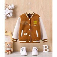 Jaket Varsity Anak Laki Laki Perempuan Umur 2 3 4 5 6 7 8 9 10 11 12 Tahun Jacket Baseball Anak Cewe