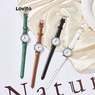 (clearance sale)Casual Plain Basic Quartz Watch for Women L63AD288 (Brown/White/Green/Black) Jam Tan