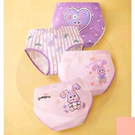 2-14Y Girls 4 Pcs/box Triangle Underwear Summer Breathable Cotton[clearance]