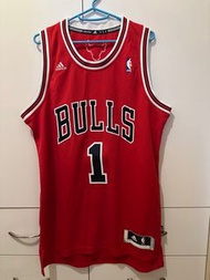Derrick Rose Bulls 紅色絕版刺繡公牛球衣 Swingman Jersey
