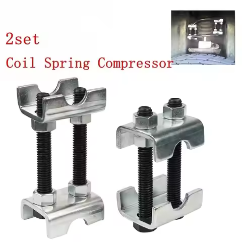 2PcMini Coil Spring Compressor Carbon Steel 2 Way Adjustable Spring Spacer Shocks Adjustable Coil Sp
