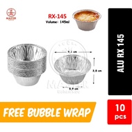 Aluminum Foil Tray RX 145 / Alu Tray Cup Round 145ml Crème Brulee [1 pack contains 10 pcs]