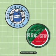 Button Badge - Palestine: Resist/Press