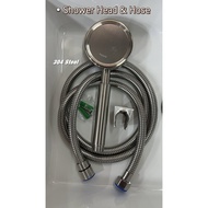 TL Stainless Steel 304 High pressure Shower Head with Shower Hose Set 150cm Shower Hose