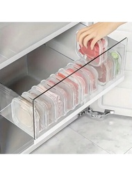 10件耐用塑料食品儲存容器套裝,多功能節省空間的冰箱整理盒,適用於新鮮農產品,肉類,水果,蔬菜等
