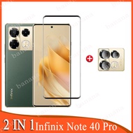 Infinix Note 40 Pro 4G Tempered Glass for Infinix Note 40 Pro Plus 5G 4G 12 G96 Hot 40 Pro 40i 30i 20i 20s 30 20 12 11 10 9 Play Smart 8 7 6  Plus 5 2 in 1 Screen Protector Film
