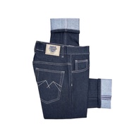 SHELVEDGE ACCENT BLACK INDIGO JEANS 14 OZ