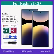 Original AMOLED For Redmi Note 14 Pro 4G 5G Note 14 Pro Plus 5G LCD Display Touch Screen Replacement