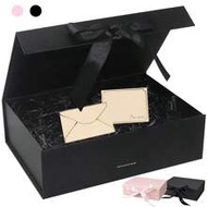 3 Sizes Available 33x27x12cm Luxury Magnetic Gift Box With Lid Ribbon With Grass Greeting Card Valen