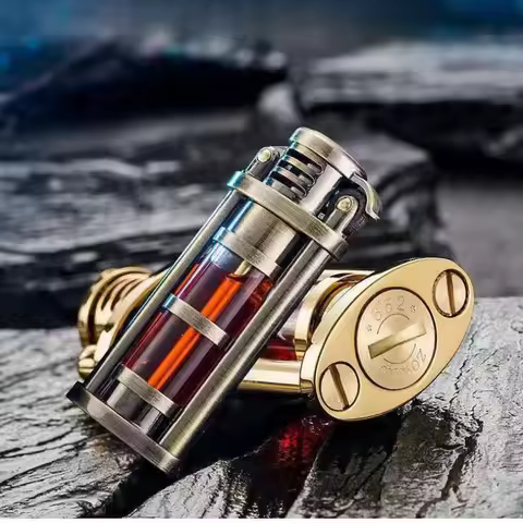 ZORRO Various Selection Transparent Oil Tank Kerosene Lighter Small Portable Creative Retro Grinding