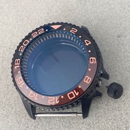 QX 41.5mm Watch Case Dome Glass Case Fit NH35 NH36 7S26 4R Movement 28.5mm Dial 3.8 Oclock Black Cha