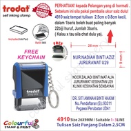 Trodat Self-inked Custom Made Rubber Stamp(Hospital Office School Company Stamp)4910/4911/4912/4913.
