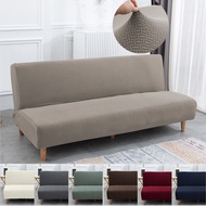 New Jacquard Fabric Armless Sofa Bed Cover Sofa New Year Decor Slipcovers Stretch Protector Elastic Bench Futon Cover