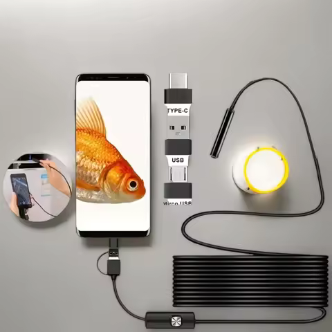 Mini Endoscope Camera 3-in-1 - USB/Android/Type-C Snake Camera for Car