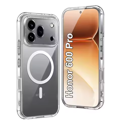 Shockproof Wireless Charging Magnetic Case For Honor 600 Pro Honor600 Honor600Pro 5G Clear Back Cove