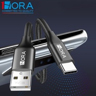1HORA USB Charging Cable 2.4A Fast Charging 1m PET Material with Nylon Braided Sheath USB 2.0 Cable 