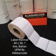 Thermal Barcode Sticker Label 40mm X 30mm / 40x30 / 4030 / 40 30 - Contents: 500 pcs