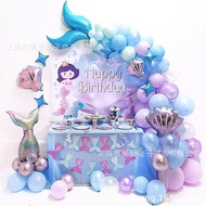 Mermaid Tail Balloon Set for Children's Birthday Party Decoration Wdr-75