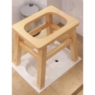 S/💎Folding Solid Wood Toilet Chair Elderly Pregnant Women Toilet Stool Patient Stool Wooden Toilet Stool Home 5FNV
