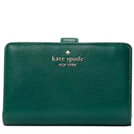 Kate Spade Leila Medium Compact Bifold Wallet in Deep Jade wlr00394