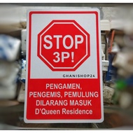 Aluminum Plate No Stop Sign Sign