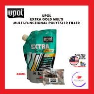 UPOL /U-POL Extra Gold Multi, Multi-Functional Polyester Filler 880ml including Hardener for Medium 