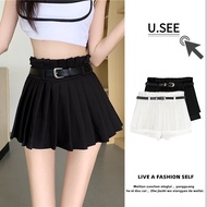 Tennis Skirt Pleated With Lining Bow Decoration Beautiful A-Line Style 3047